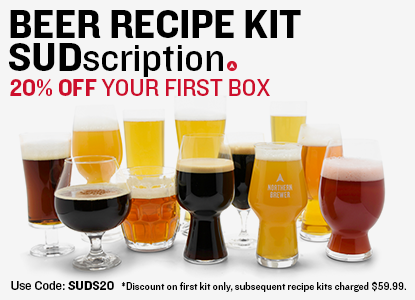 20% Off Your First Box. Beer Recipe Kit SUDScription