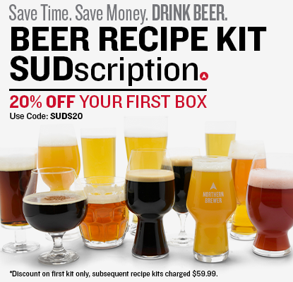 20% Off Your First Box. Beer Recipe Kit SUDScription