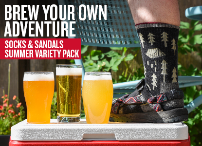 Brew Your Own Adventure. Socks & Sandals Summer Variety Pack 3-Pack