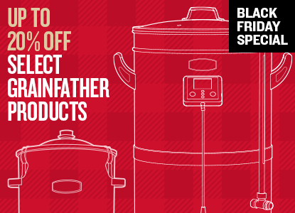 Black Friday Savings. Up to 20% Off Select Grainfather Products