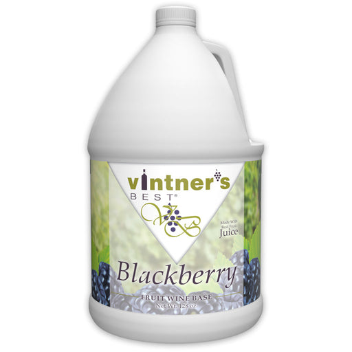 Gallon jug of Blackberry wine concentrate.