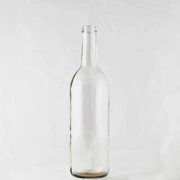 SCREW TOP WINE BOTTLES 750 ml Clear Glass Claret/Bordeaux Bottles, 12 per  case, 28/400 CT Finish Includes Caps - Hobby Homebrew